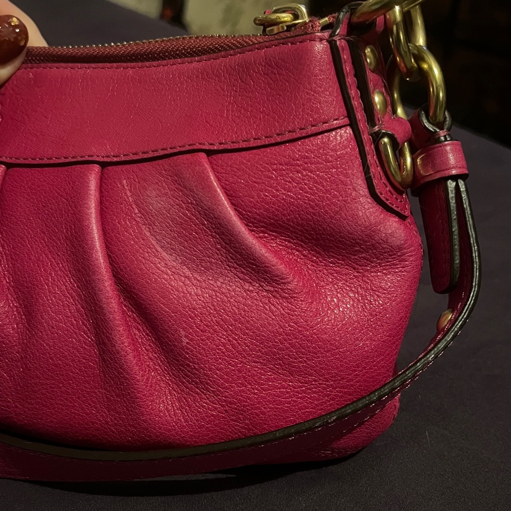 Coach Madison Hot Pink/Magenta Leather Shoulder Bag - Picture 13 of 15